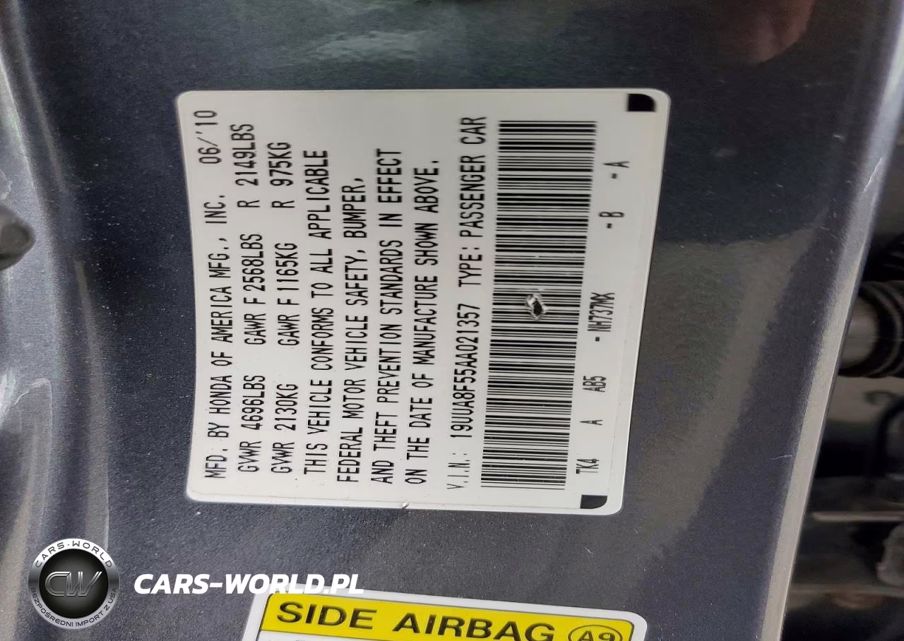 2010 Acura Tl VIN:19UUA8F55AA021357 - 12