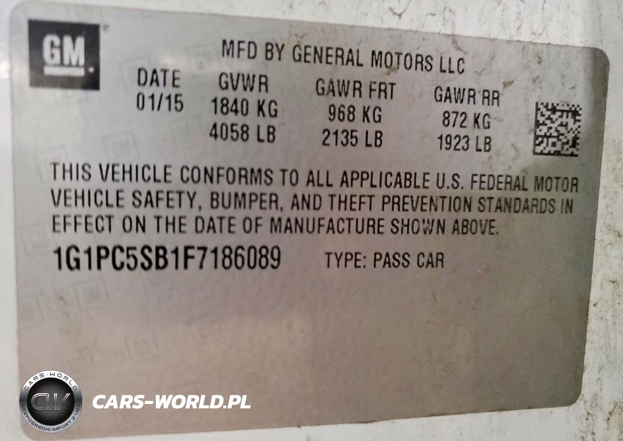 2015 Chevrolet Cruze Lt VIN:1G1PC5SB1F7186089 - 12