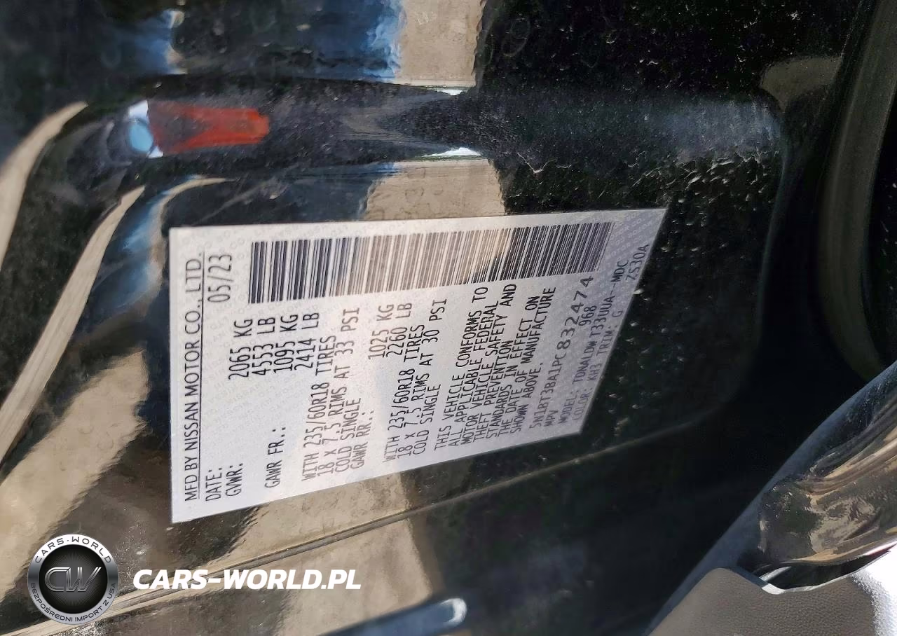 2023 Nissan Rogue Sv VIN:5N1BT3BA1PC832474 - 12