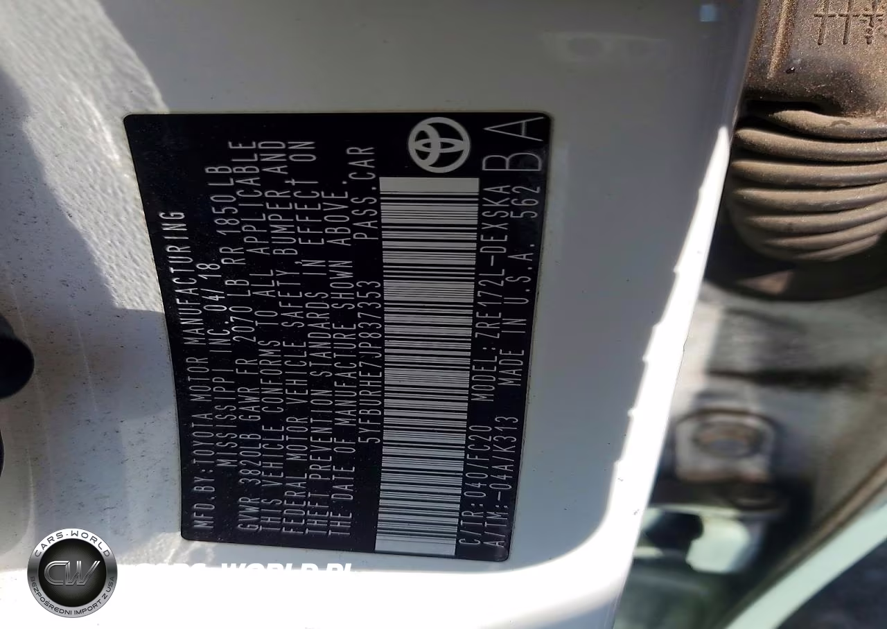 2018 Toyota Corolla Se VIN:5YFBURHE7JP837353 - 13