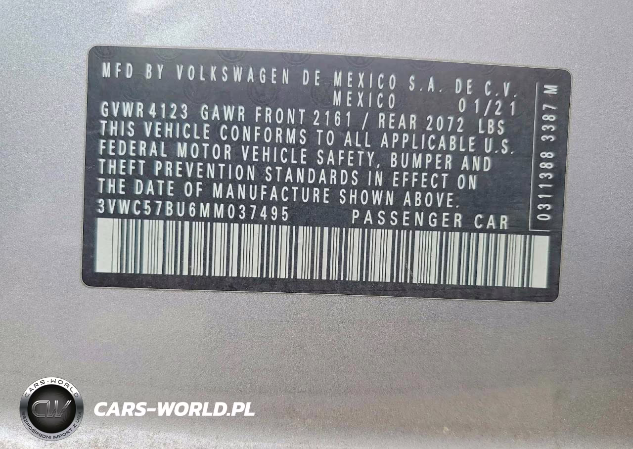 2021 Volkswagen Jetta S VIN:3VWC57BU6MM037495 - 13