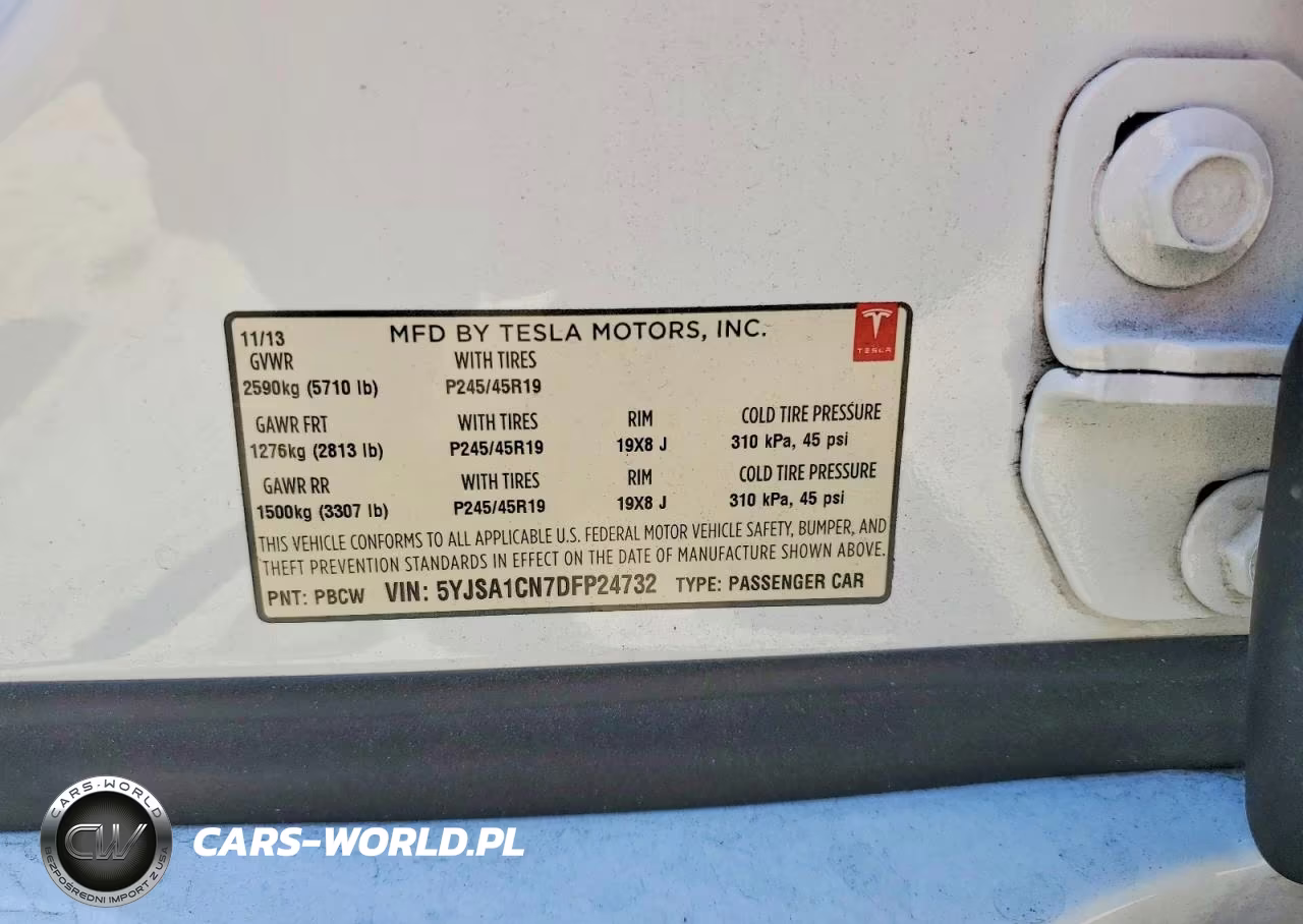 2013 Tesla Model S VIN:5YJSA1CN7DFP24732 - 13