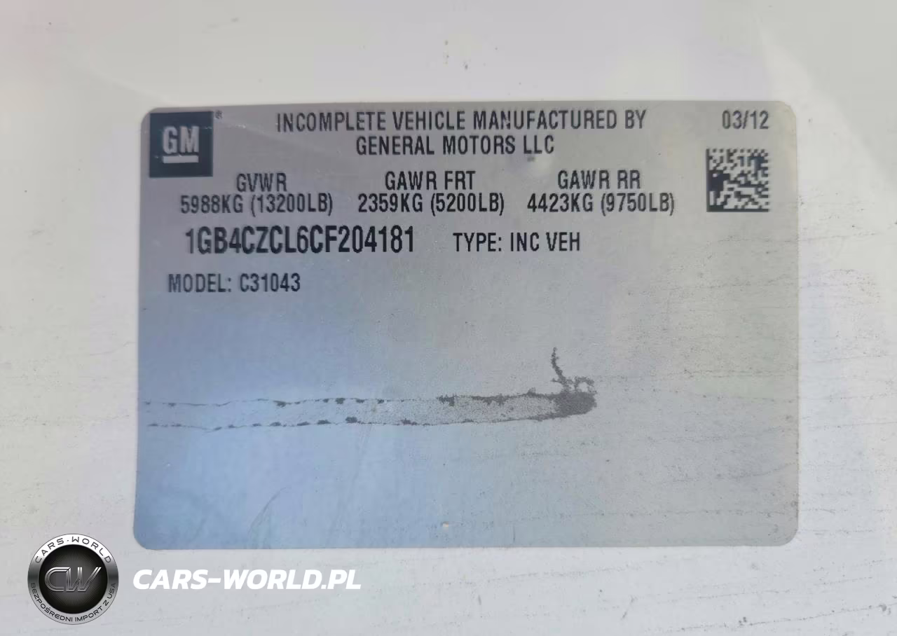 2012 Chevrolet Silverado C3500 VIN:1GB4CZCL6CF204181 - 12