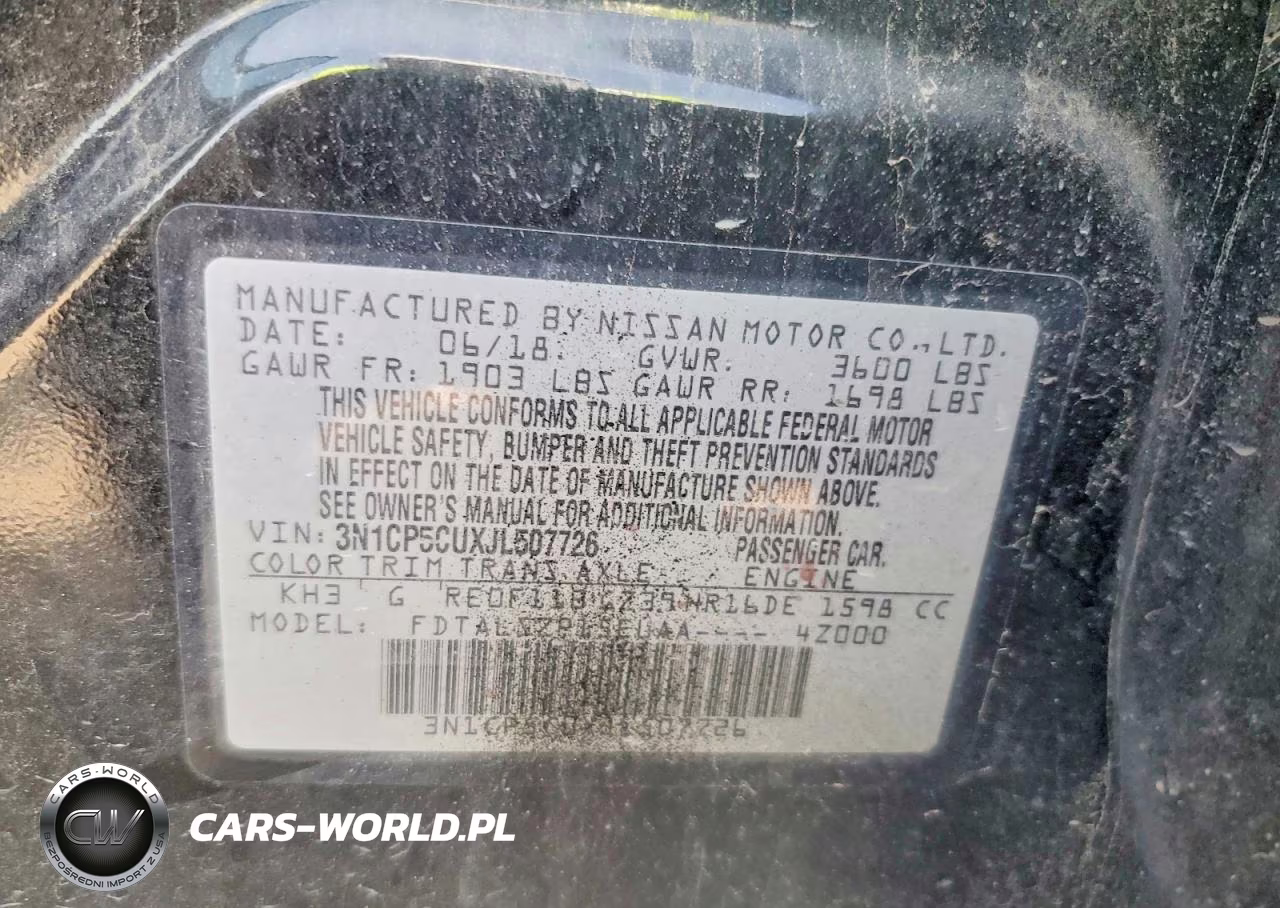 2018 Nissan Kicks Sv VIN:3N1CP5CUXJL507726 - 12