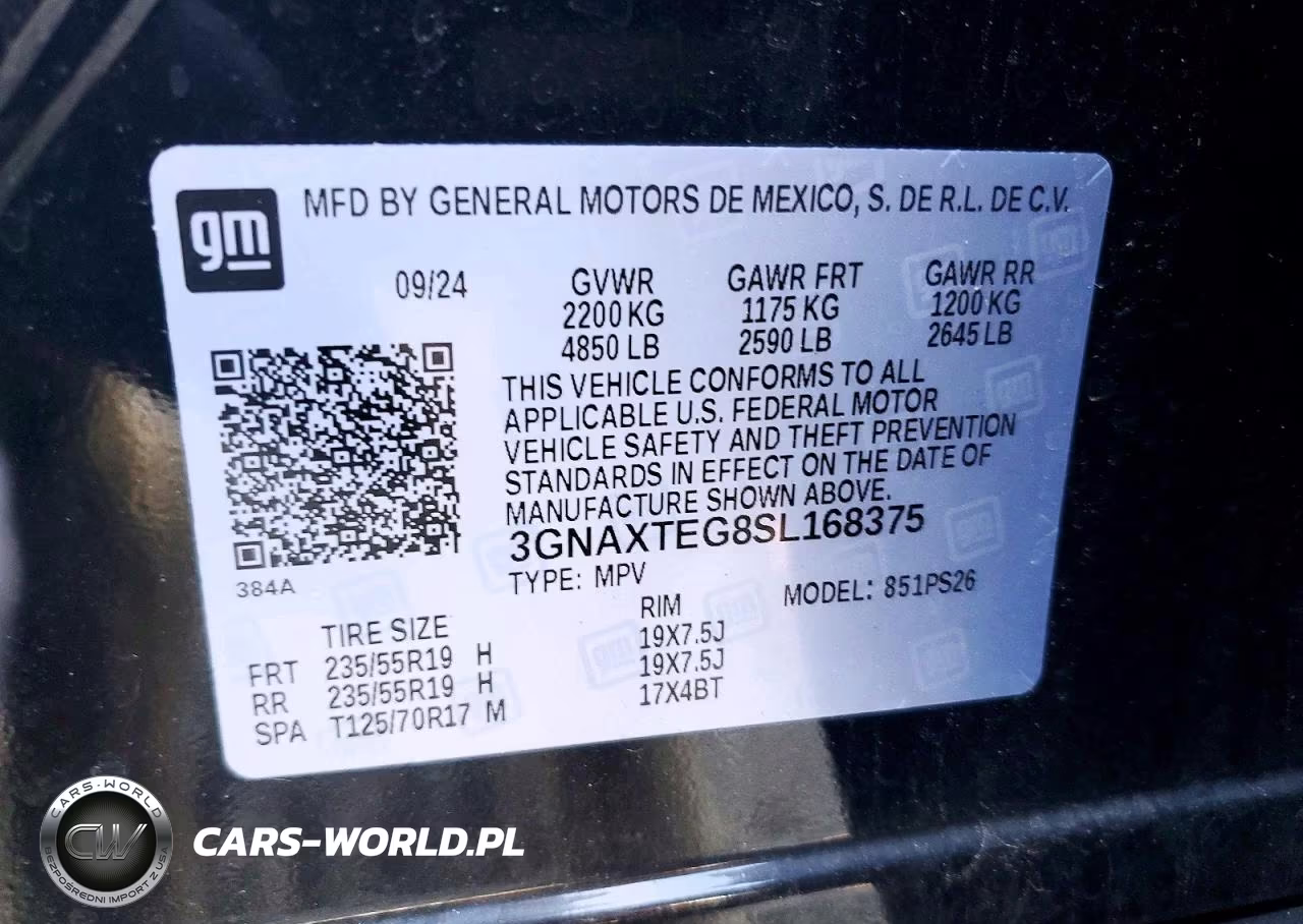 2025 Chevrolet Equinox Rs VIN:3GNAXTEG8SL168375 - 13