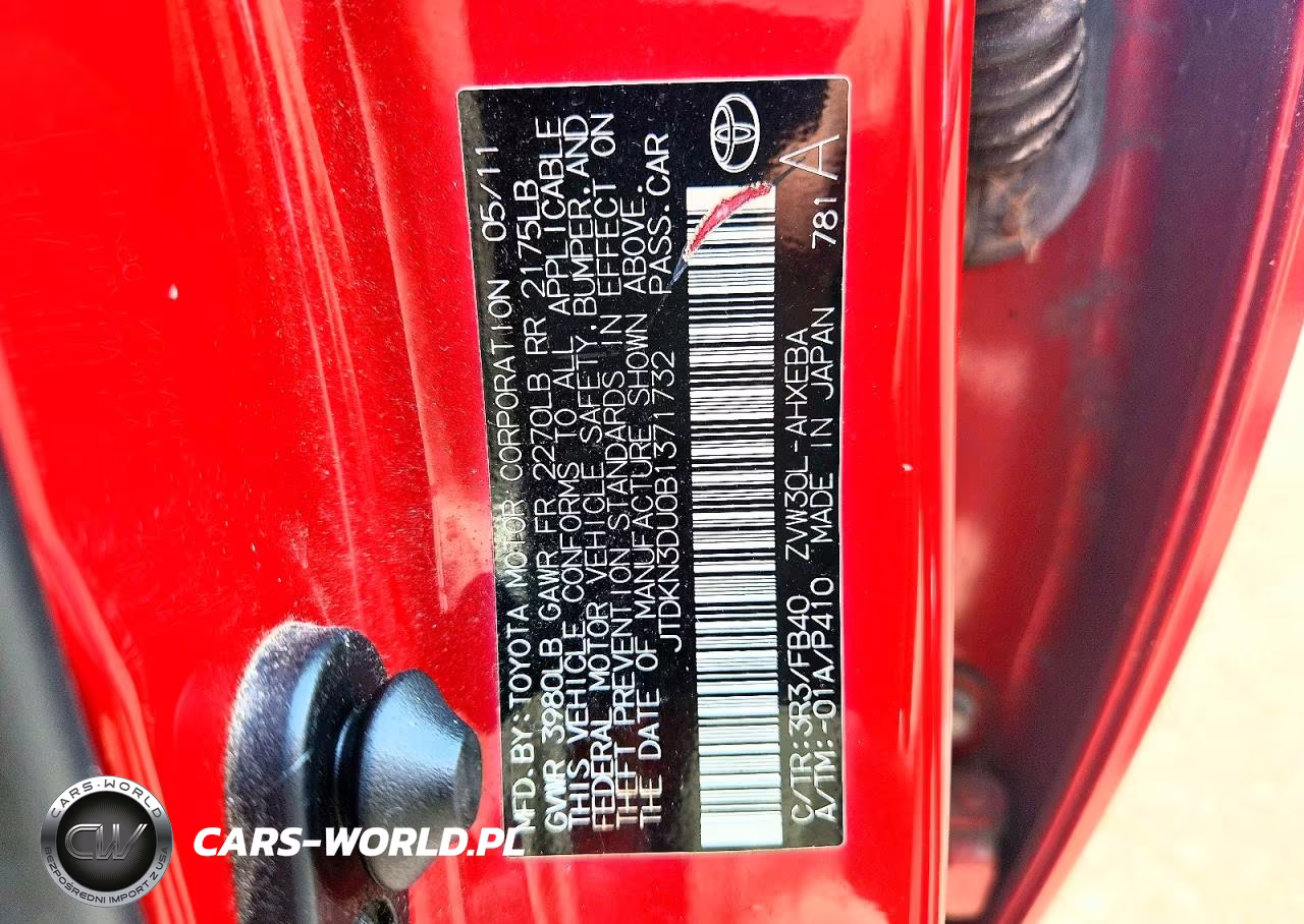 2011 Toyota Prius Two VIN:JTDKN3DU0B1371732 - 12