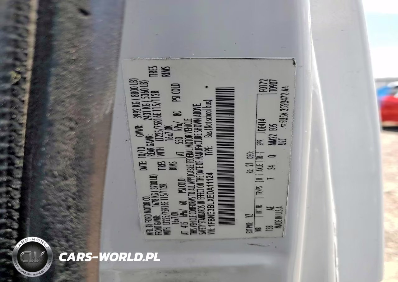 2014 Ford E Transit VIN:1FBNE3BLXEDA11124 - 14