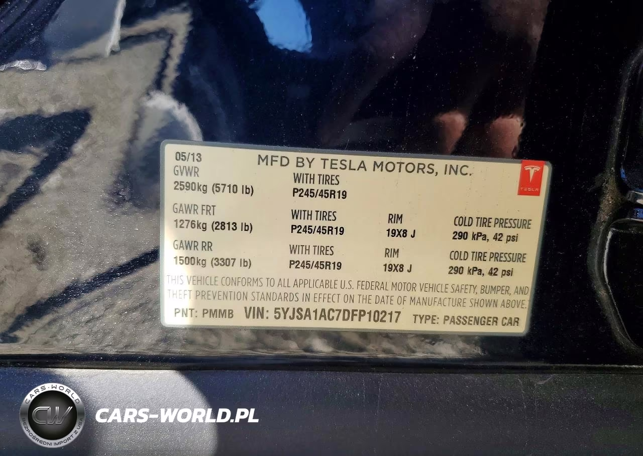 2013 Tesla Model S VIN:5YJSA1AC7DFP10217 - 13