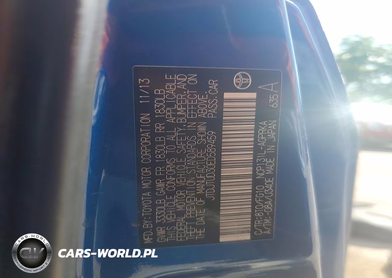 2014 Toyota Yaris 3-Door Le VIN:JTDJTUD30ED589459 - 13