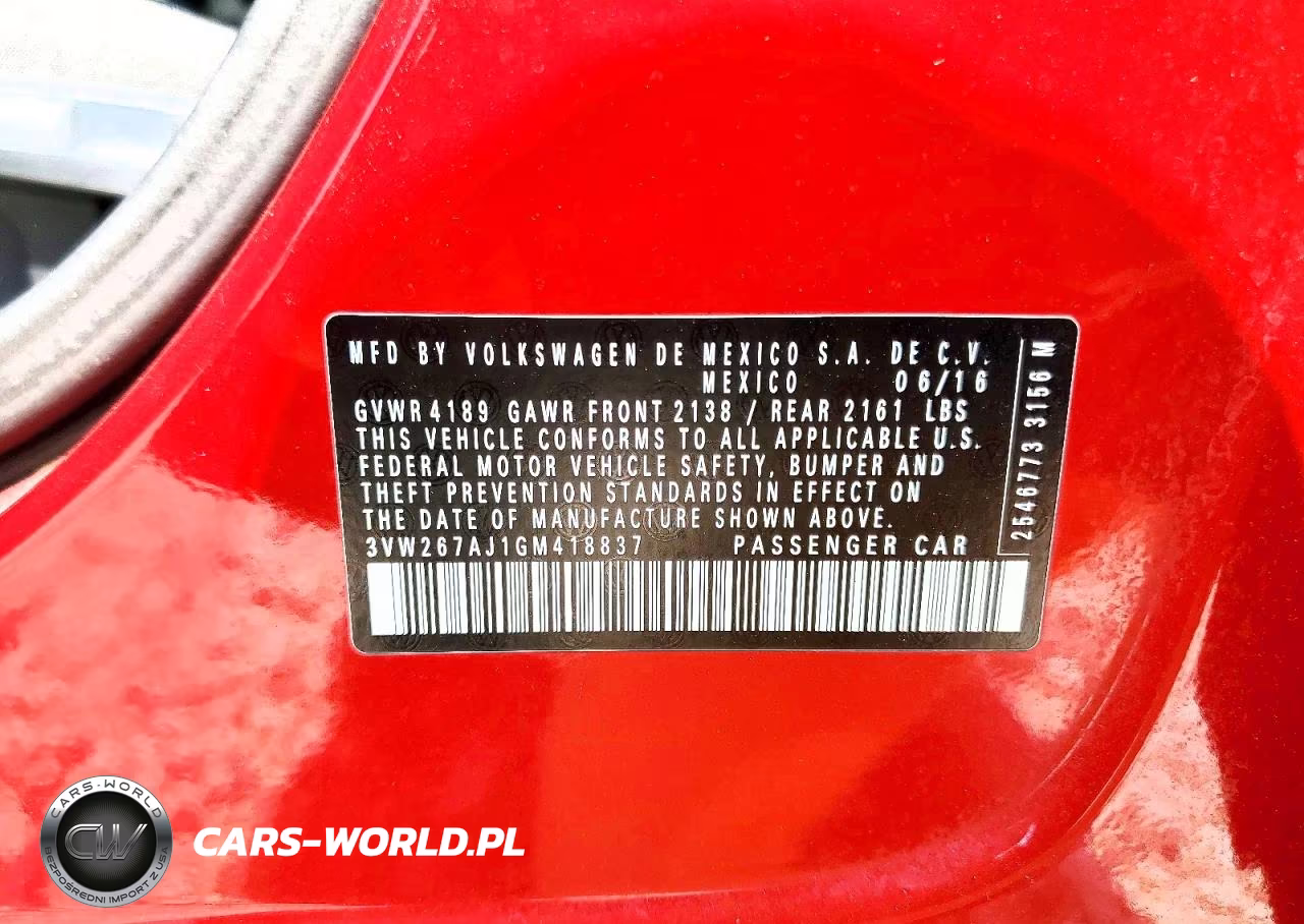 2016 Volkswagen Jetta S VIN:3VW267AJ1GM418837 - 13