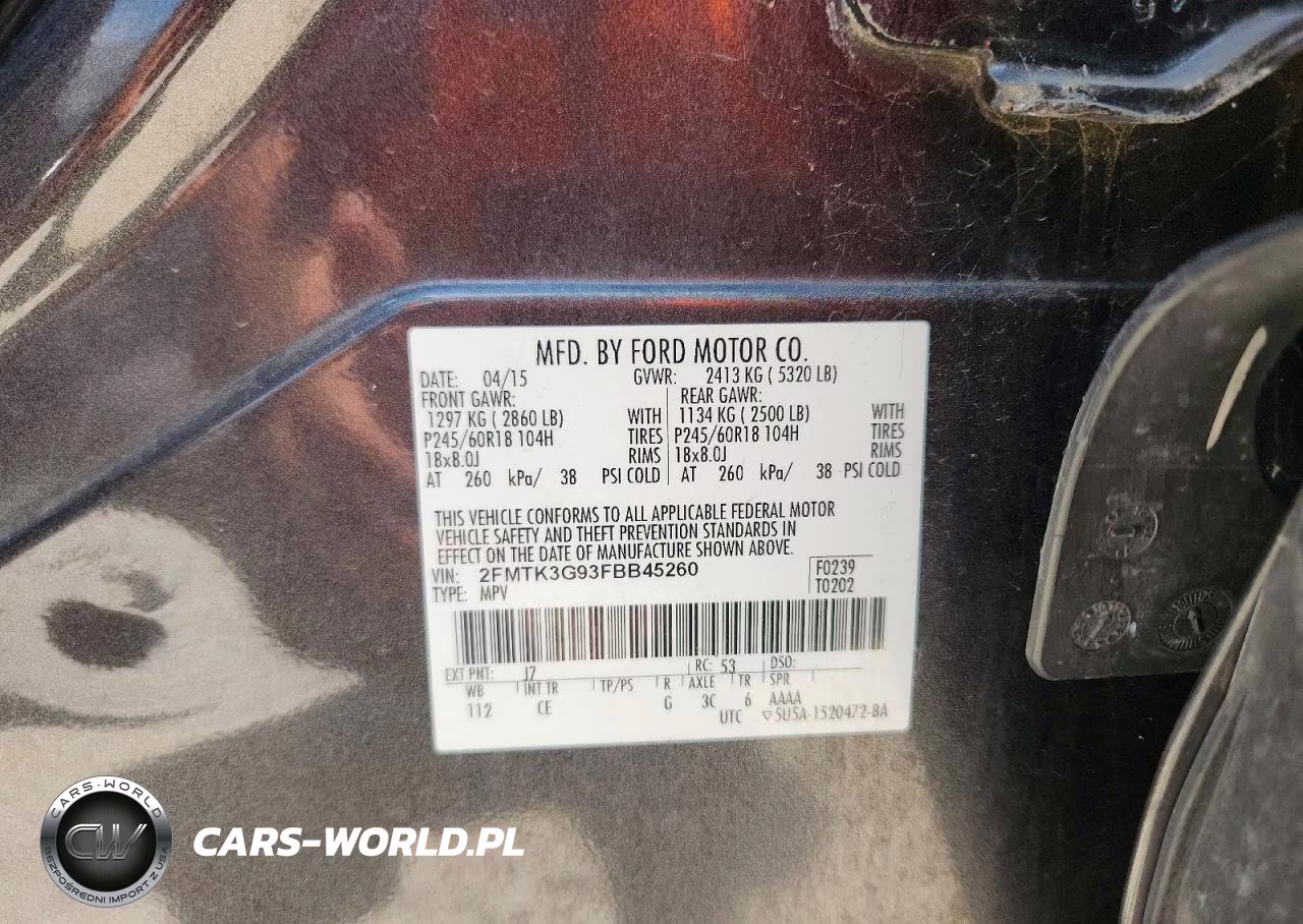 2015 Ford Edge Se VIN:2FMTK3G93FBB45260 - 13
