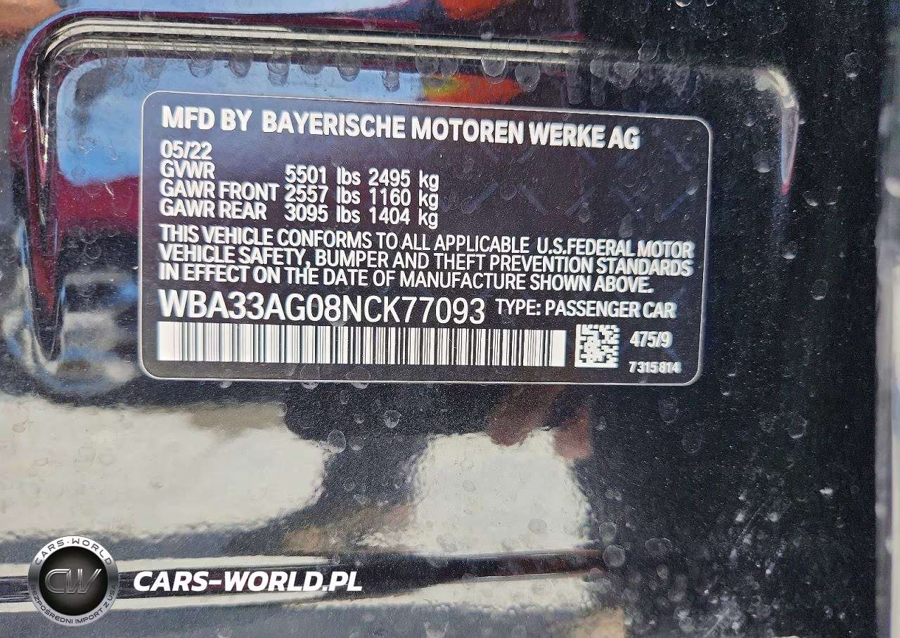 2022 BMW 530Xe VIN:WBA33AG08NCK77093 - 12