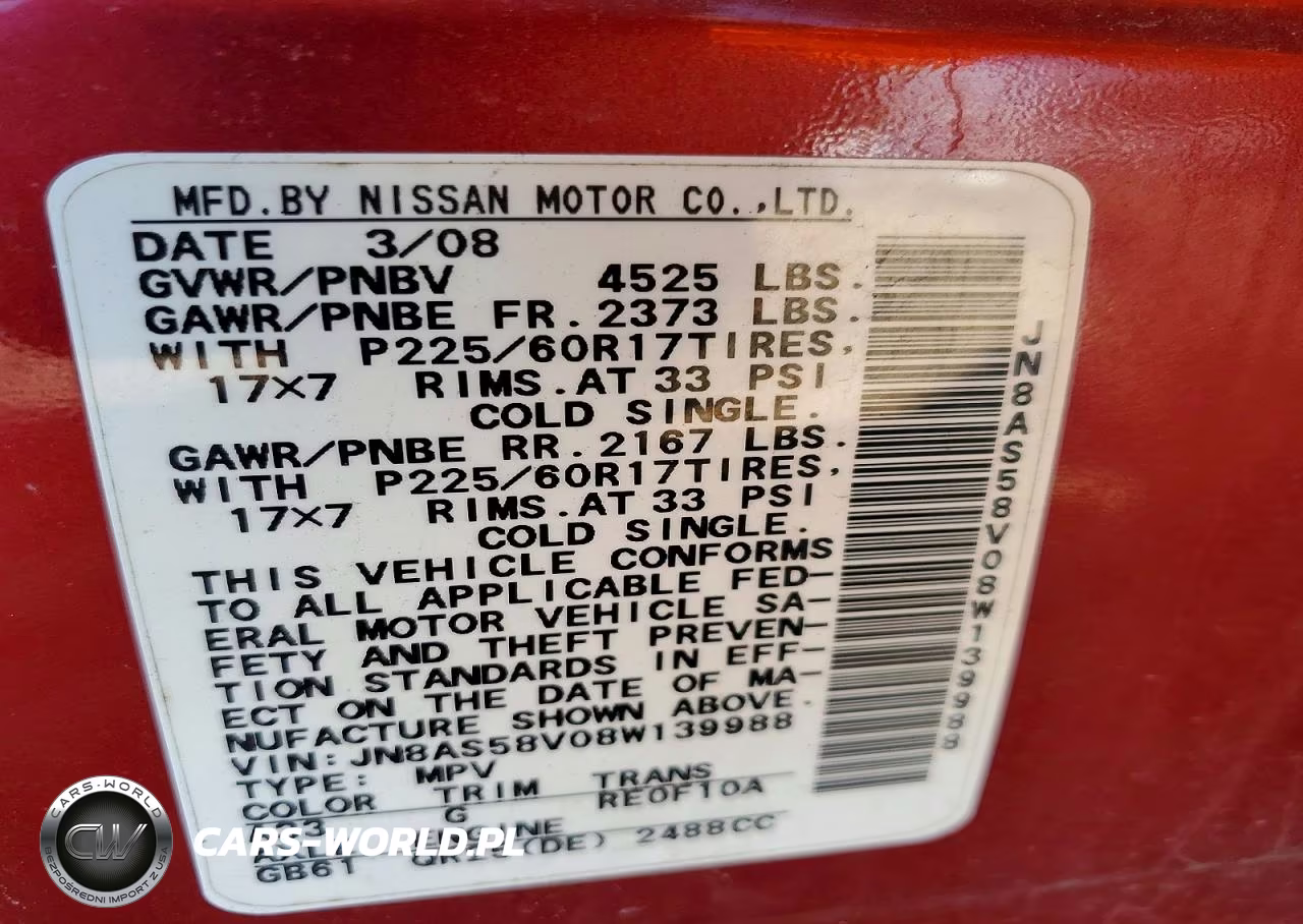 2008 Nissan Rogue Sl VIN:JN8AS58V08W139988 - 13