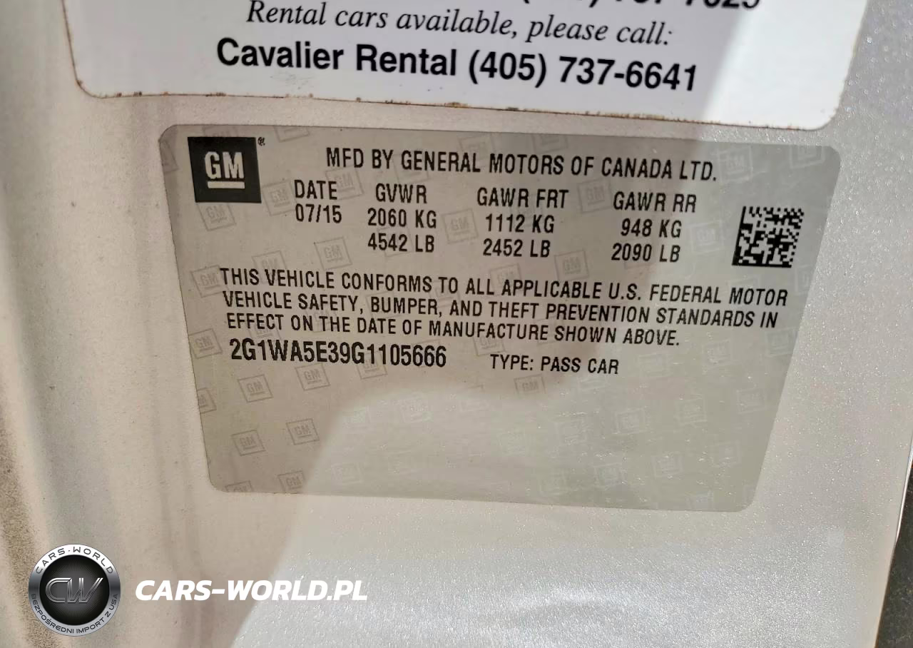 2016 Chevrolet Impala VIN:2G1WA5E39G1105666 - 12