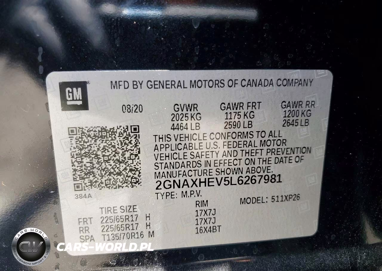2020 Chevrolet Equinox Ls VIN:2GNAXHEV5L6267981 - 13