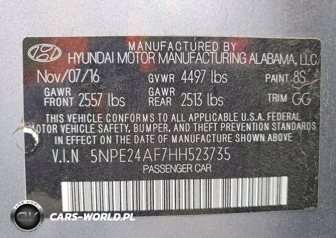 2017 Hyundai Sonata Se VIN:5NPE24AF7HH523735 - 12