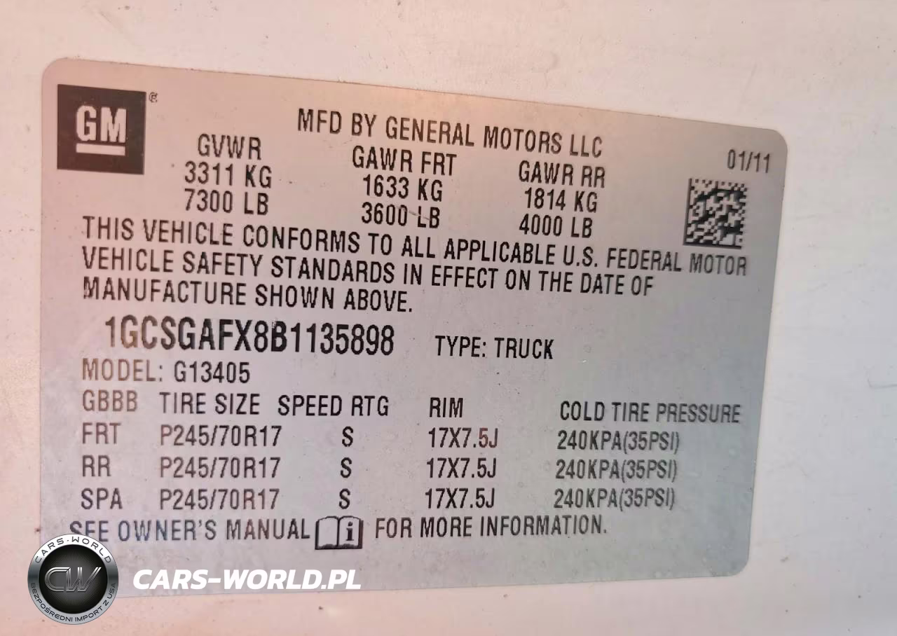 2011 Chevrolet Express 1500 Cargo Delivery Van VIN:1GCSGAFX8B1135898 - 13
