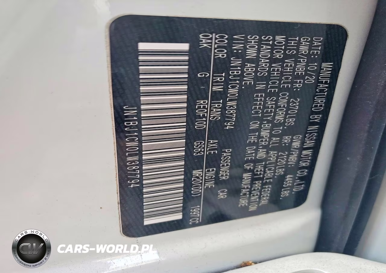 2020 Nissan Rogue Sport S VIN:JN1BJ1CW0LW387794 - 13