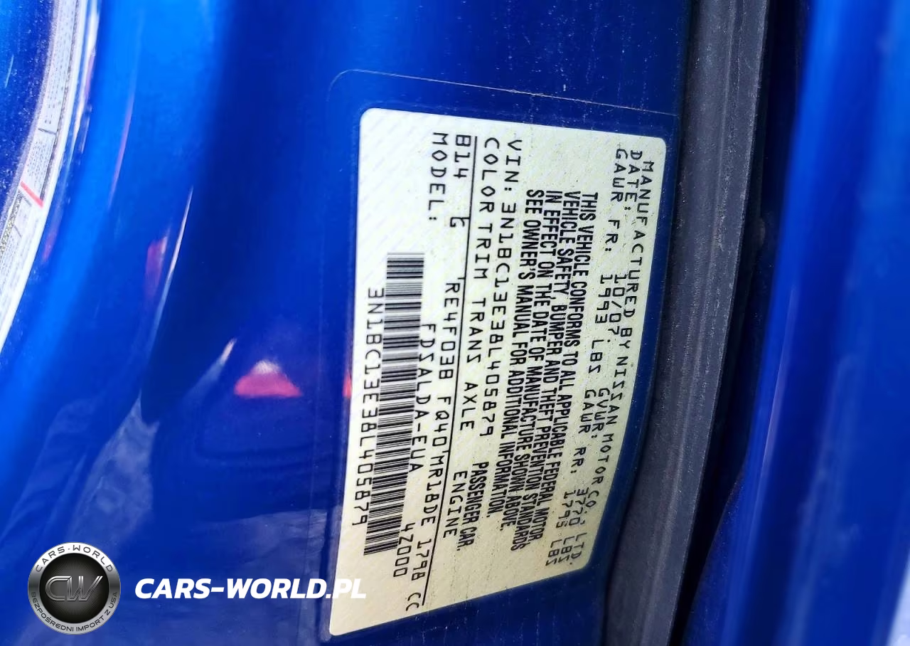 2008 Nissan Versa 1.8 S VIN:3N1BC13E38L405879 - 12