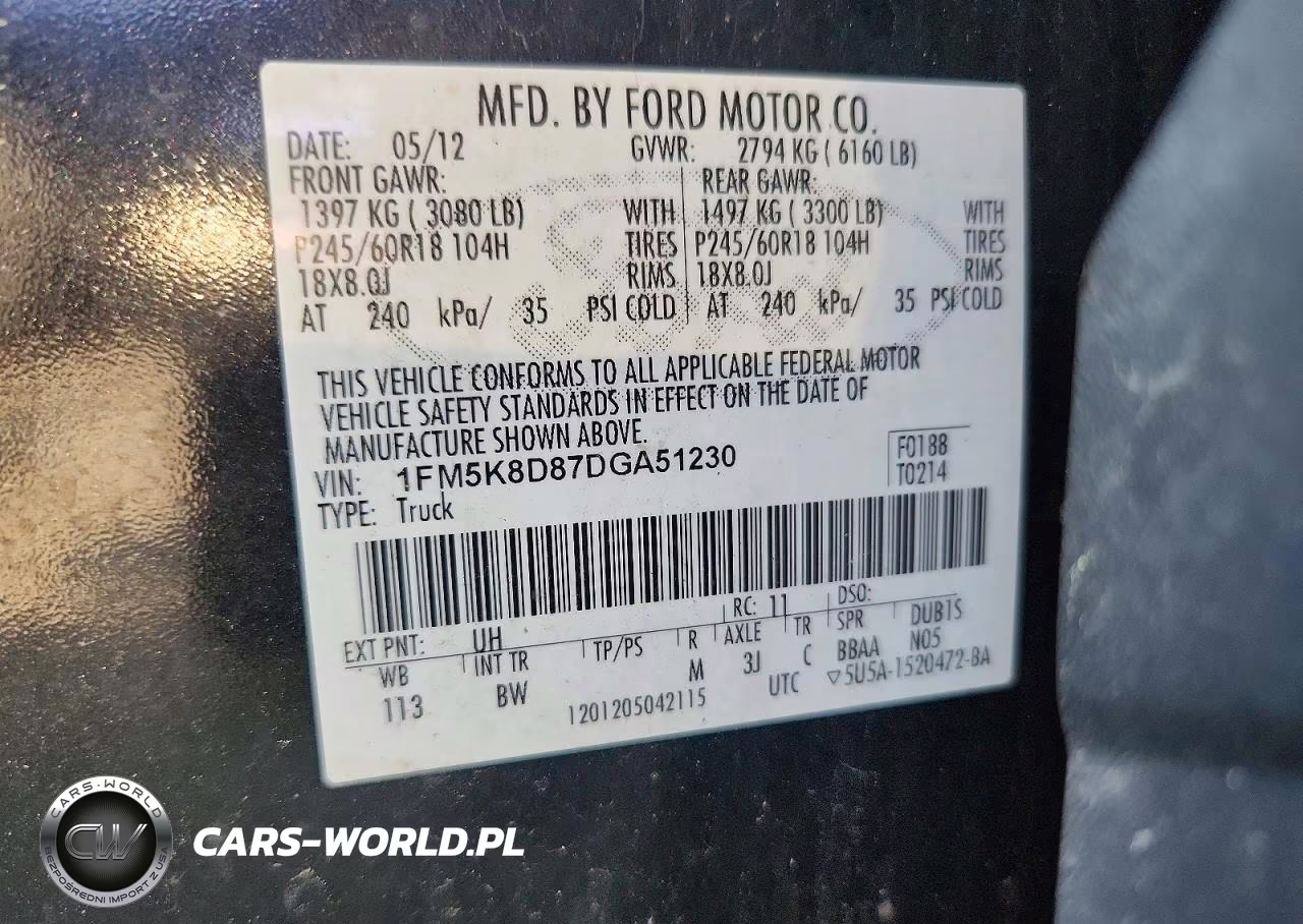 2013 Ford Explorer Xlt VIN:1FM5K8D87DGA51230 - 13