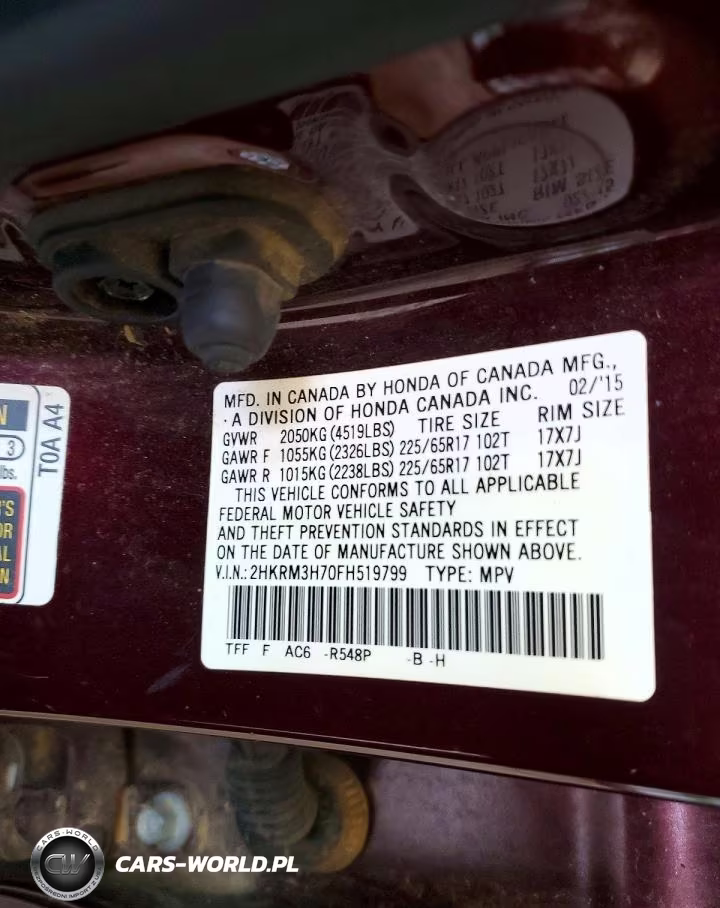 2015 Honda Cr-V Exl VIN:2HKRM3H70FH519799 - 13