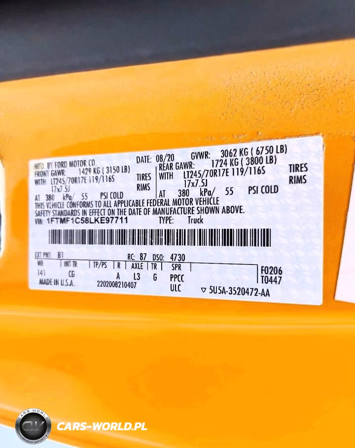 2020 Ford F150 VIN:1FTMF1C58LKE97711 - 13