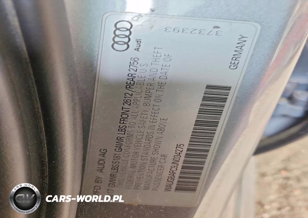 2018 Audi A6 Premium Plus VIN:WAUG8AFC9JN034275 - 12