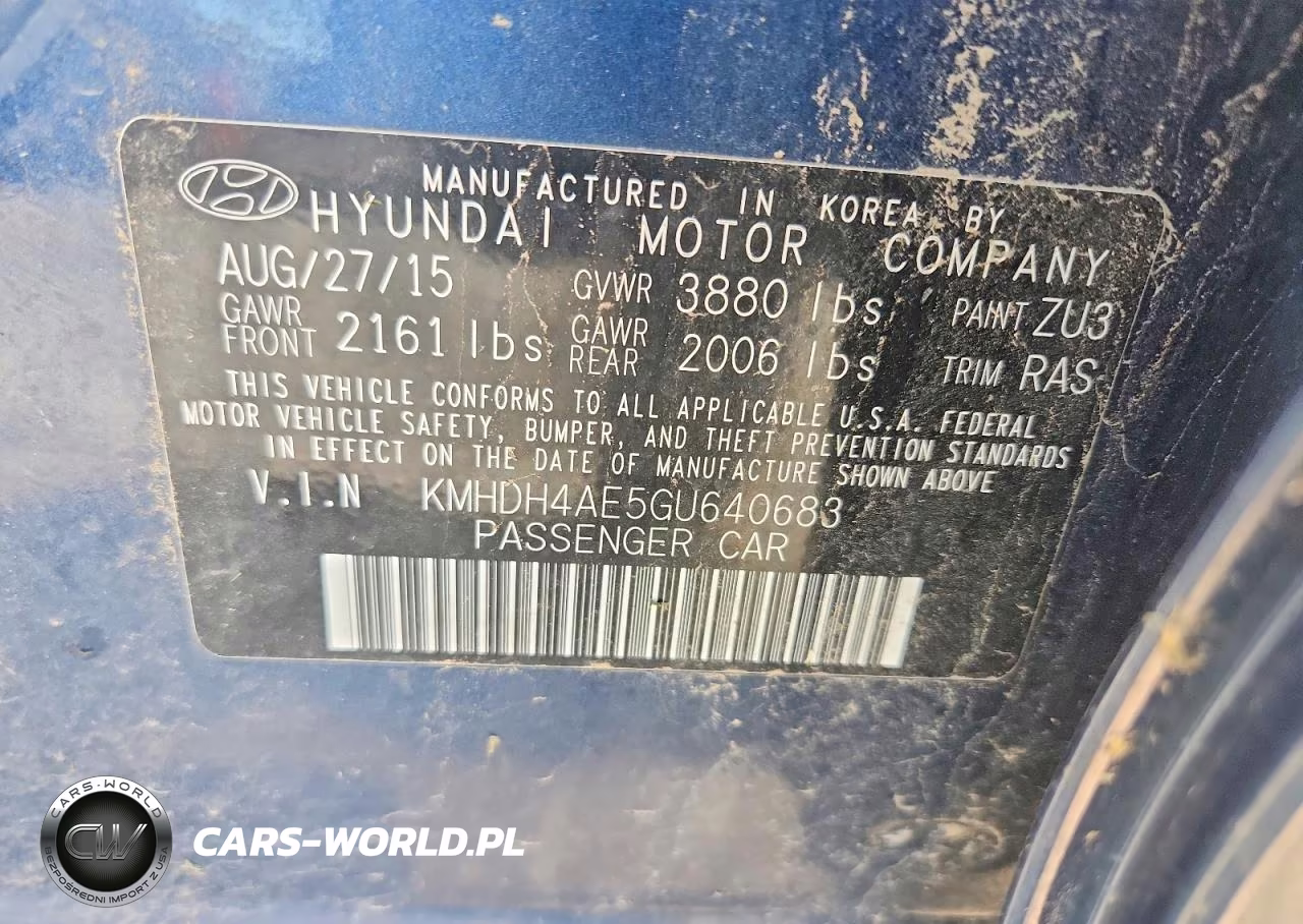 2016 Hyundai Elantra Se VIN:KMHDH4AE5GU640683 - 12