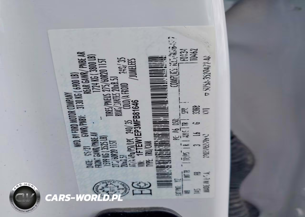 2021 Ford F150 Supercrew VIN:1FTEW1EP3MFB81646 - 12