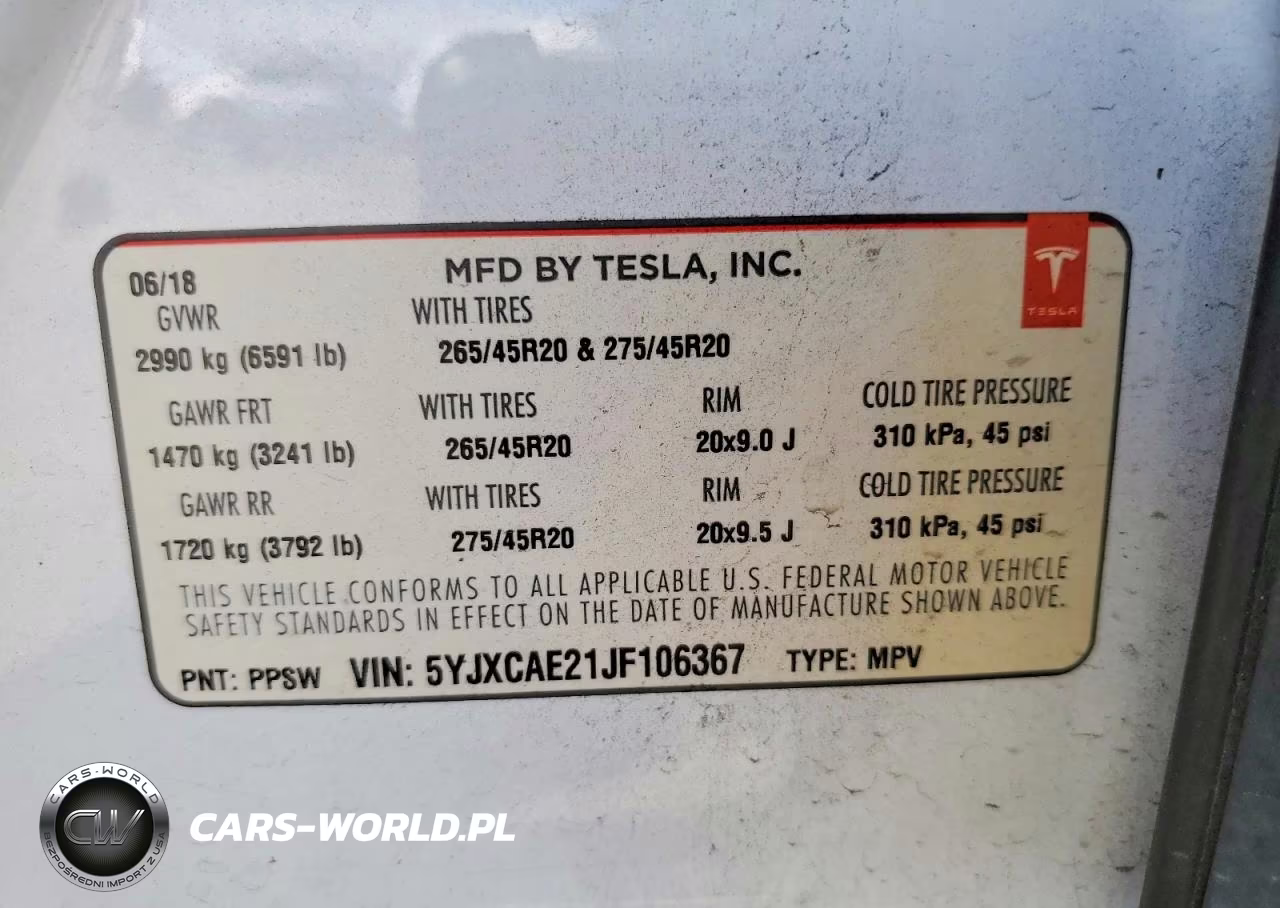 2018 Tesla Model X VIN:5YJXCAE21JF106367 - 13