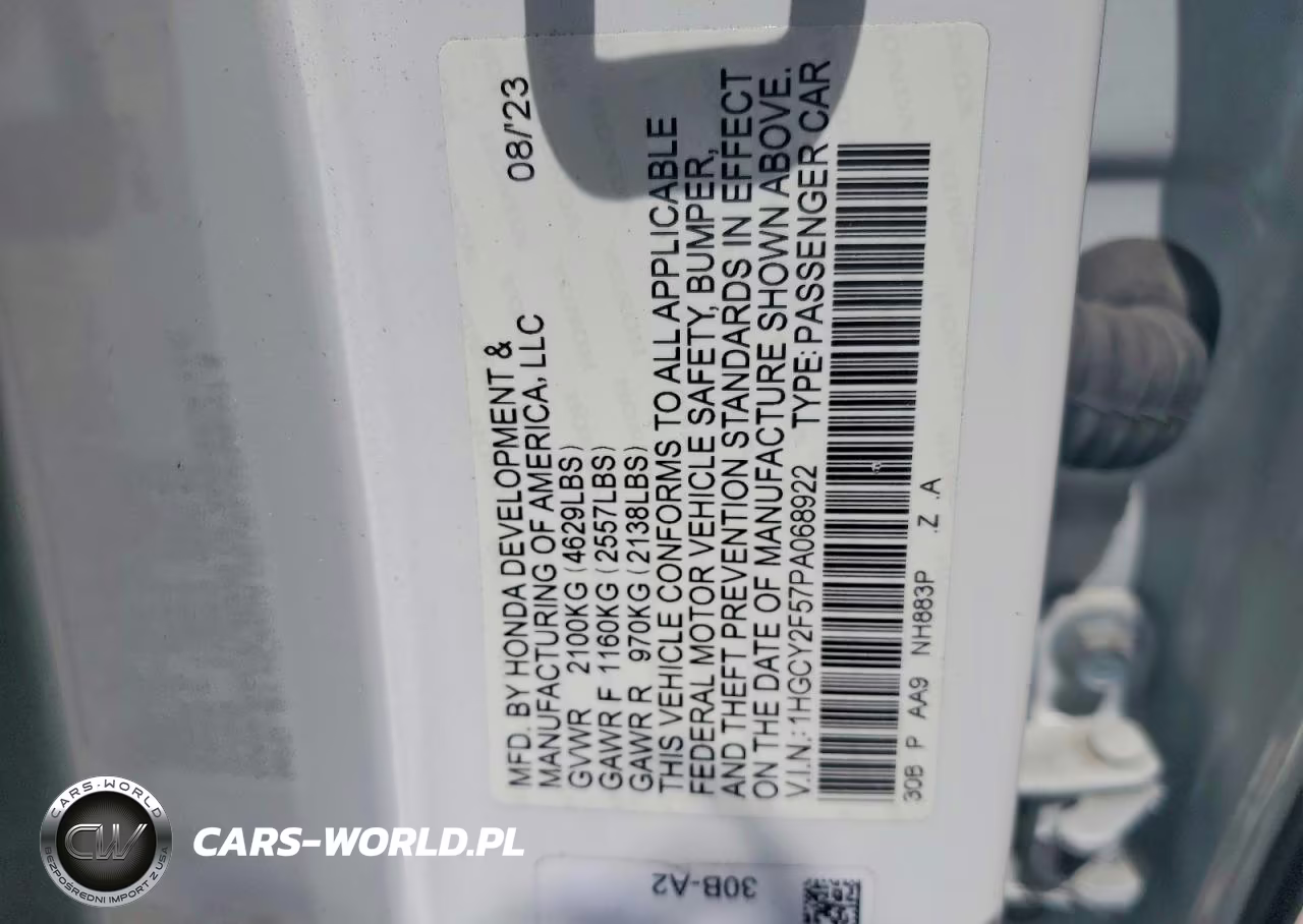 2023 Honda Accord Hybrid Sport VIN:1HGCY2F57PA068922 - 13