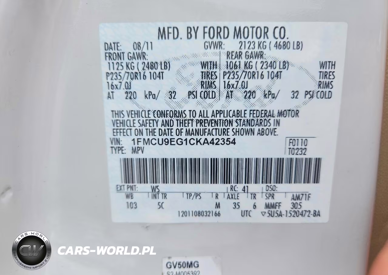 2012 Ford Escape Limited VIN:1FMCU9EG1CKA42354 - 14