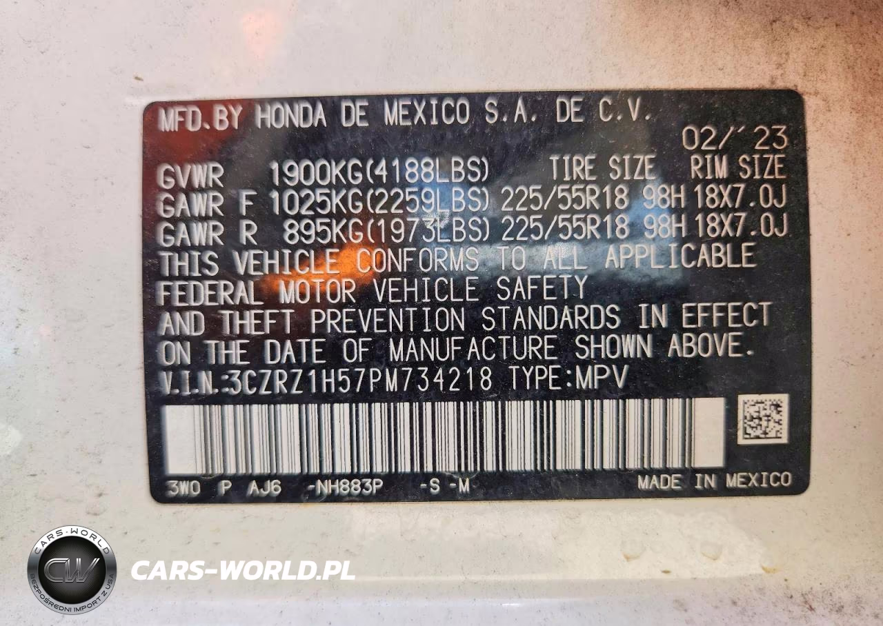 2023 Honda Hr-V Sport VIN:3CZRZ1H57PM734218 - 12