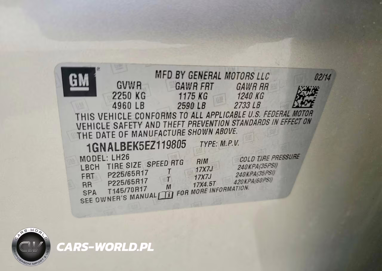2014 Chevrolet Equinox Lt VIN:1GNALBEK5EZ119805 - 13