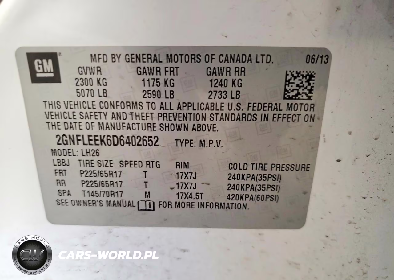 2013 Chevrolet Equinox Lt VIN:2GNFLEEK6D6402652 - 14