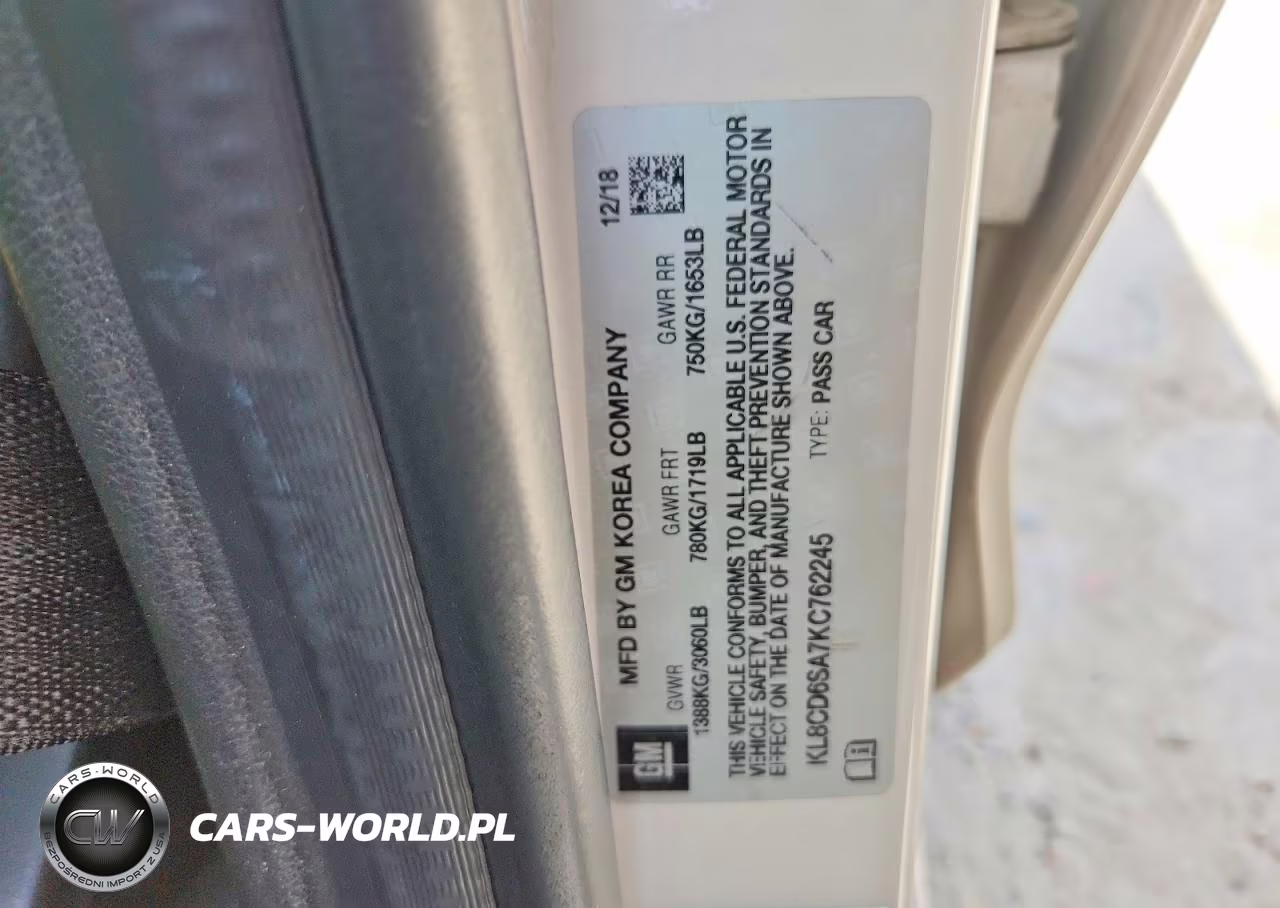 2019 Chevrolet Spark 1Lt VIN:KL8CD6SA7KC762245 - 12
