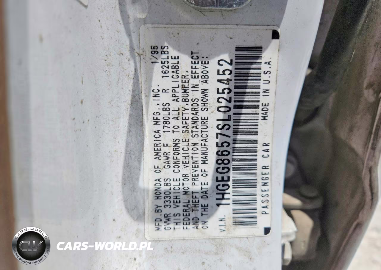 1995 Honda Civic Lx VIN:1HGEG8657SL025452 - 12