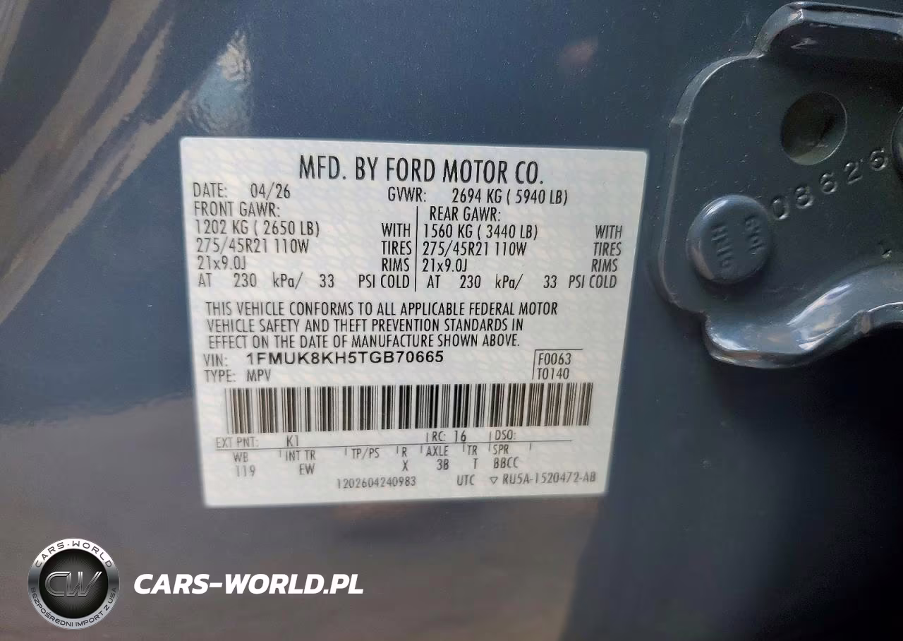2026 Ford Explorer St-Line VIN:1FMUK8KH5TGB70665 - 14
