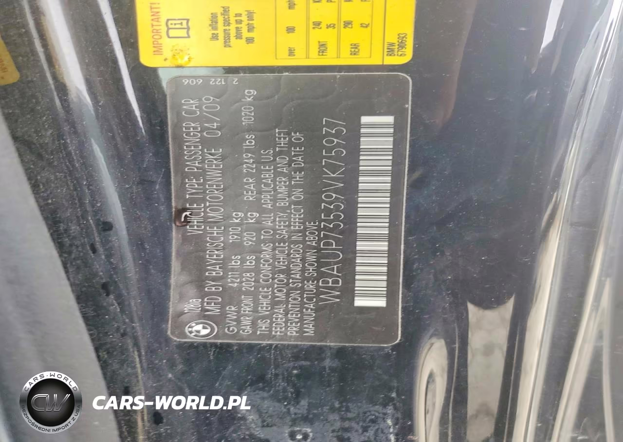 2009 BMW 128 I VIN:WBAUP73539VK75937 - 13