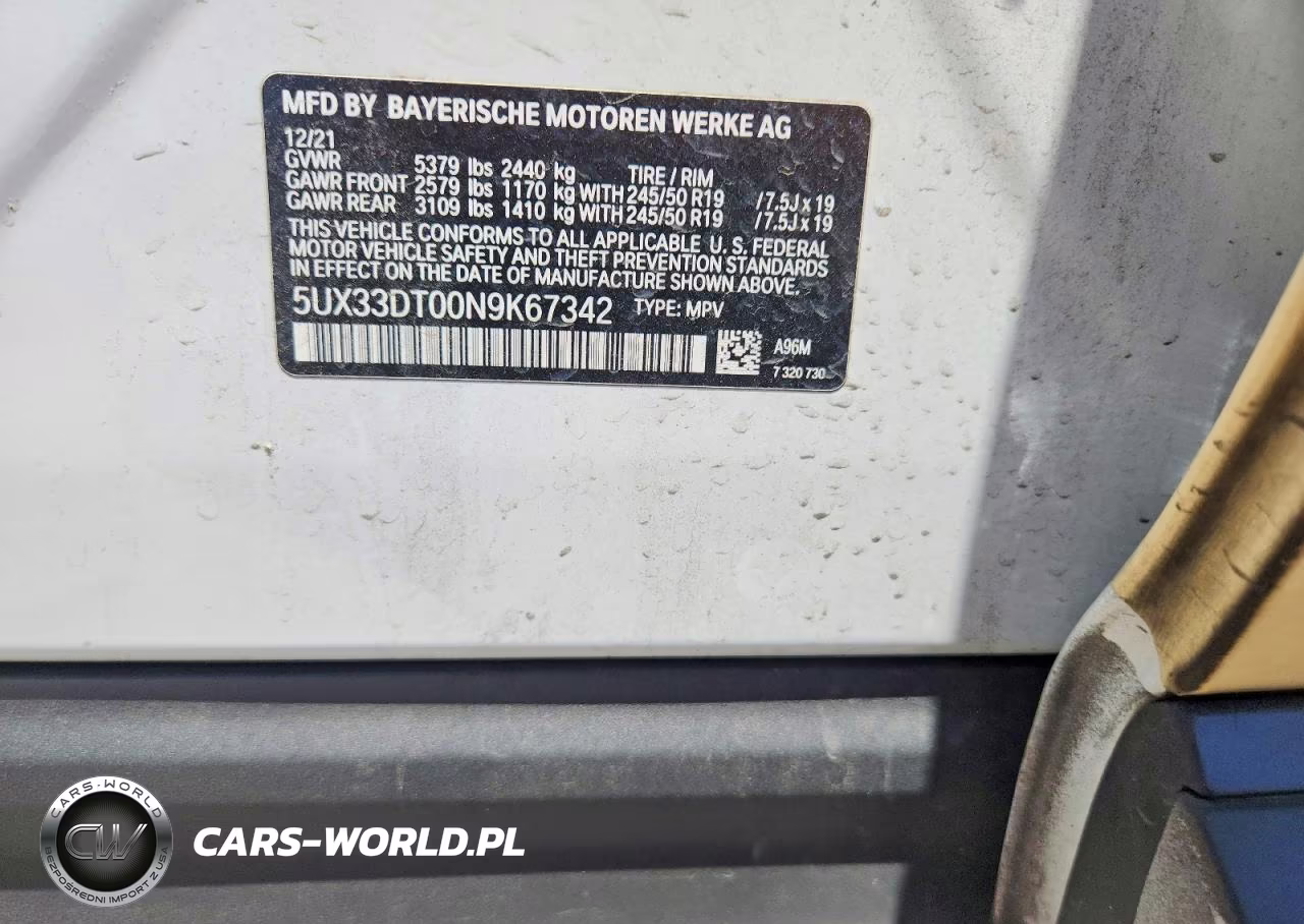 2022 BMW X4 xDrive30I VIN:5UX33DT00N9K67342 - 13