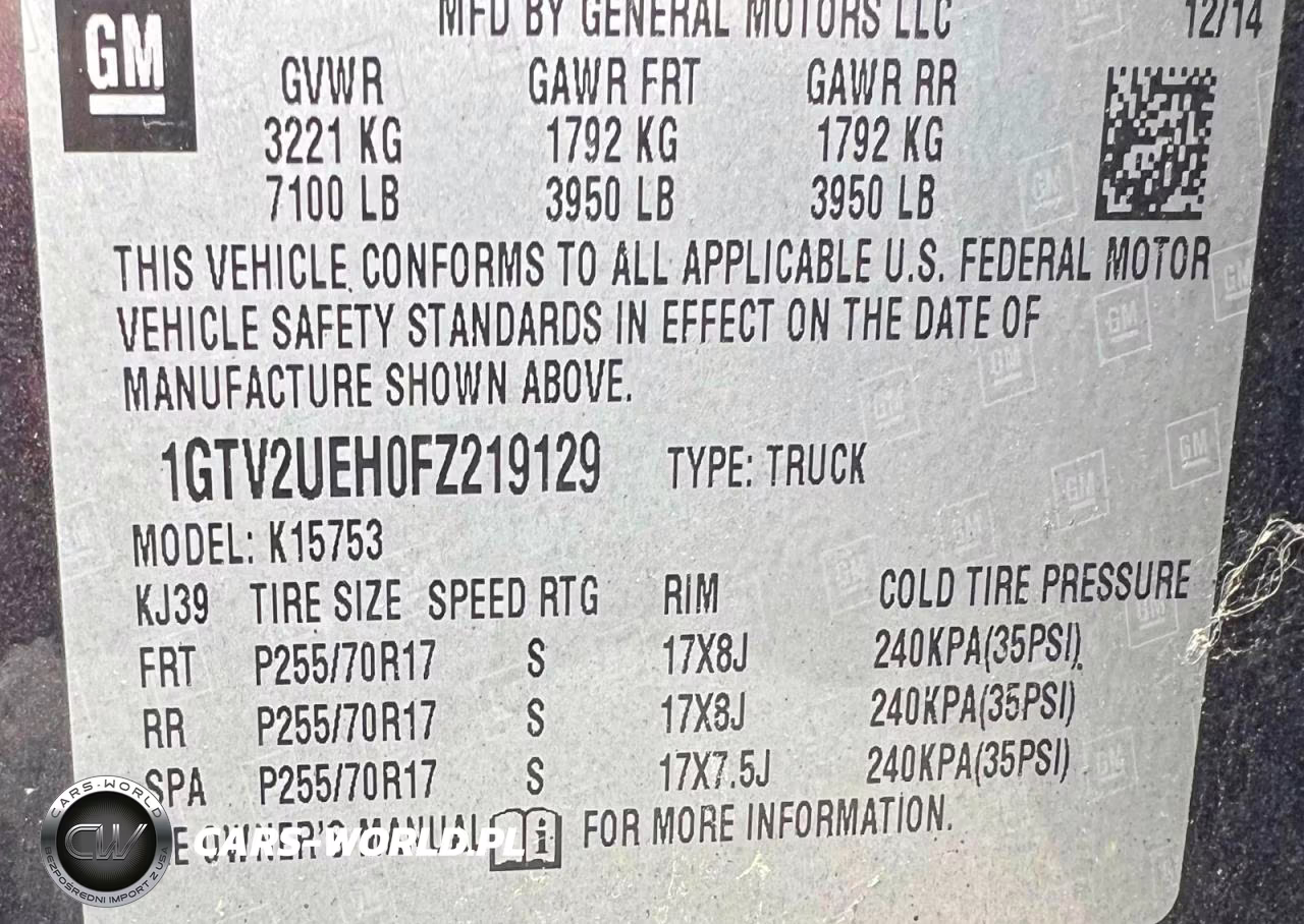 2015 GMC Sierra K1500 Sle VIN:1GTV2UEH0FZ219129 - 9