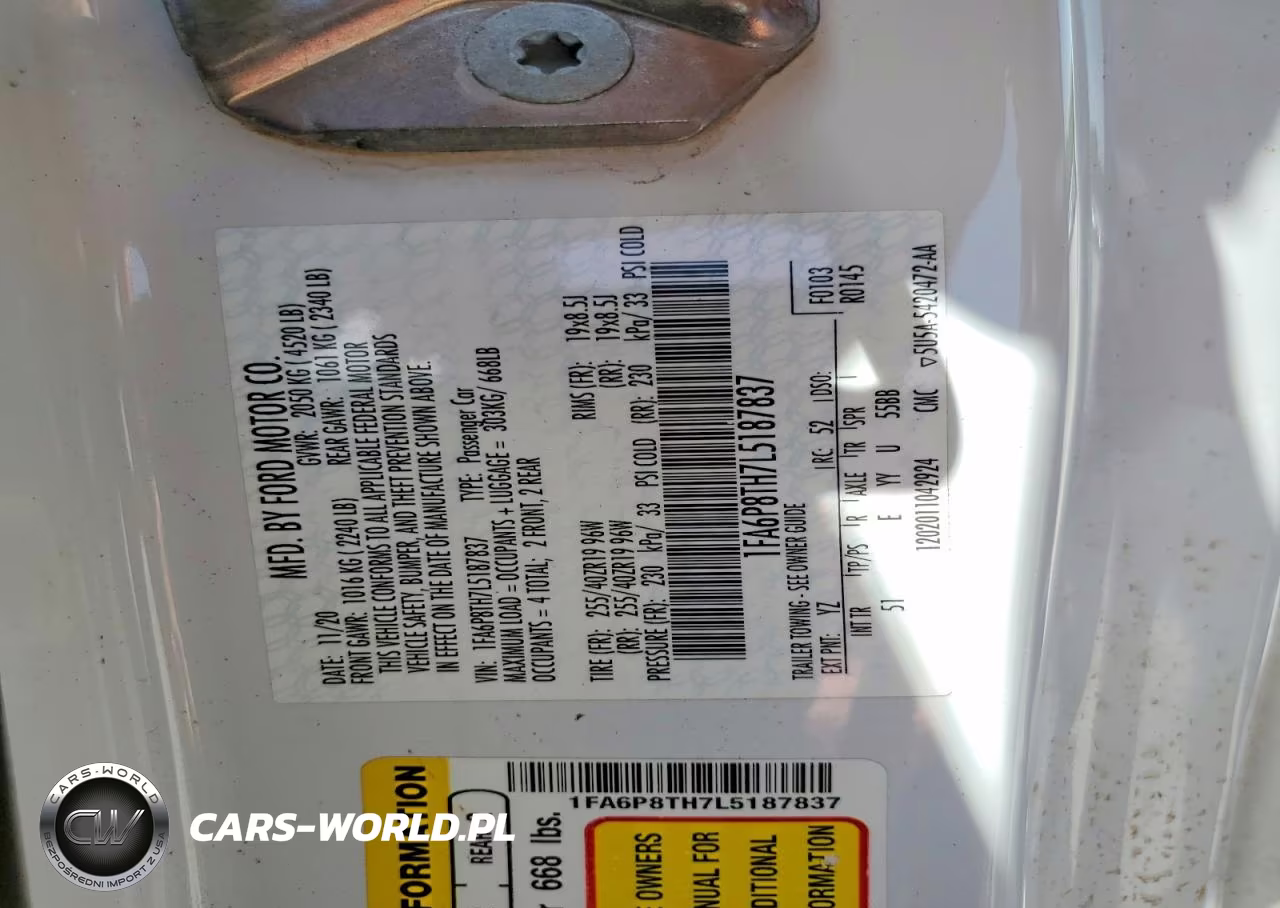 2020 Ford Mustang VIN:1FA6P8TH7L5187837 - 13