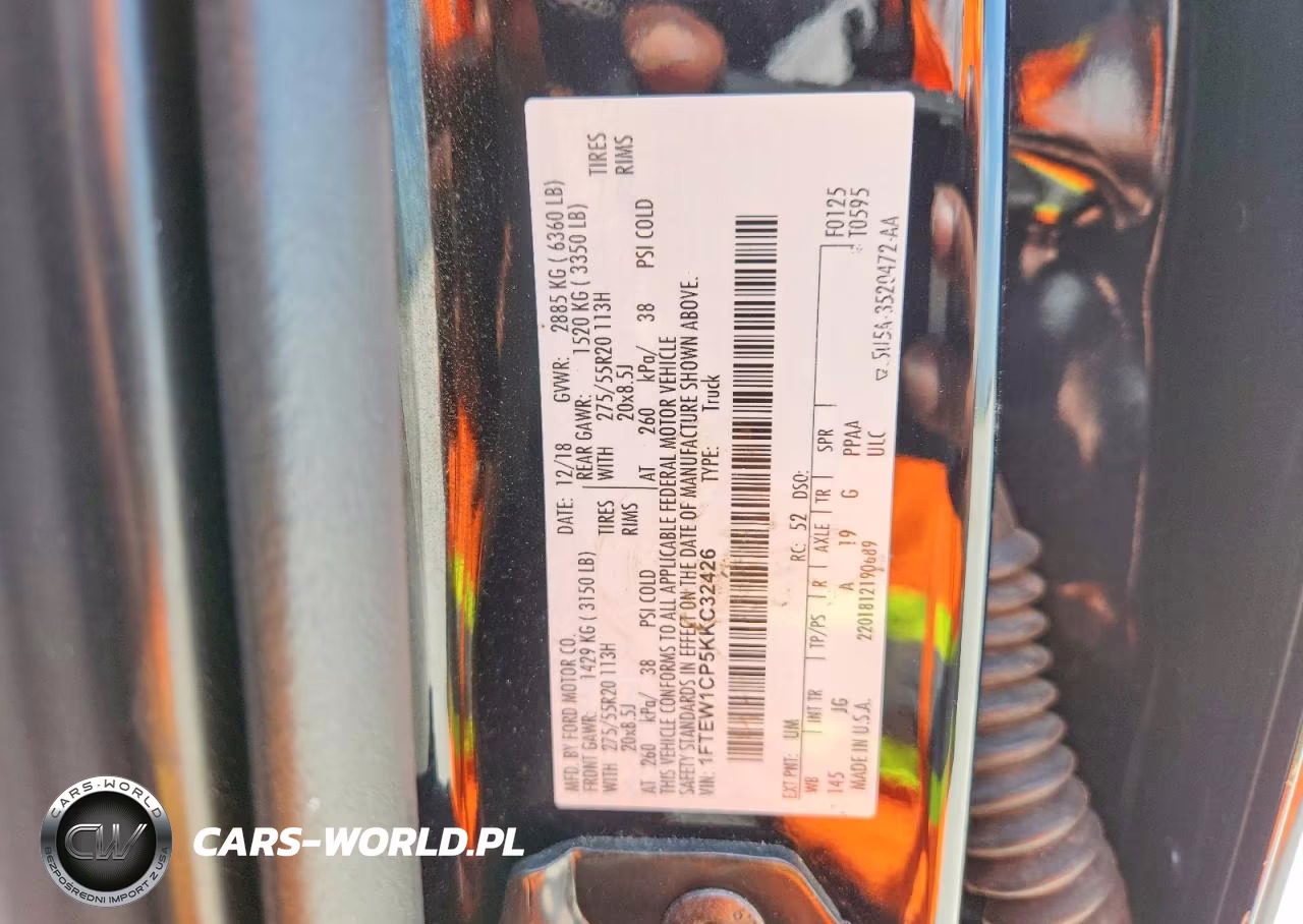 2019 Ford F150 Supercrew VIN:1FTEW1CP5KKC32426 - 12