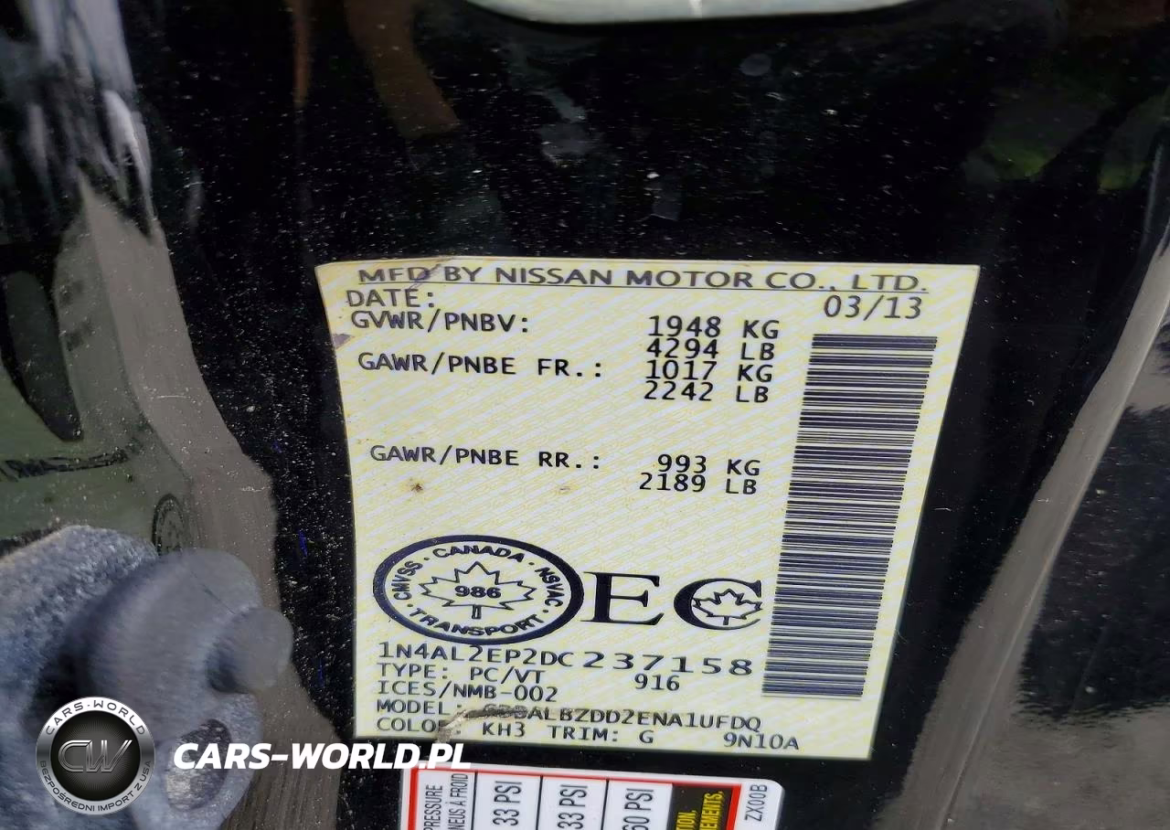 2013 Nissan Altima S VIN:1N4AL2EP2DC237158 - 13