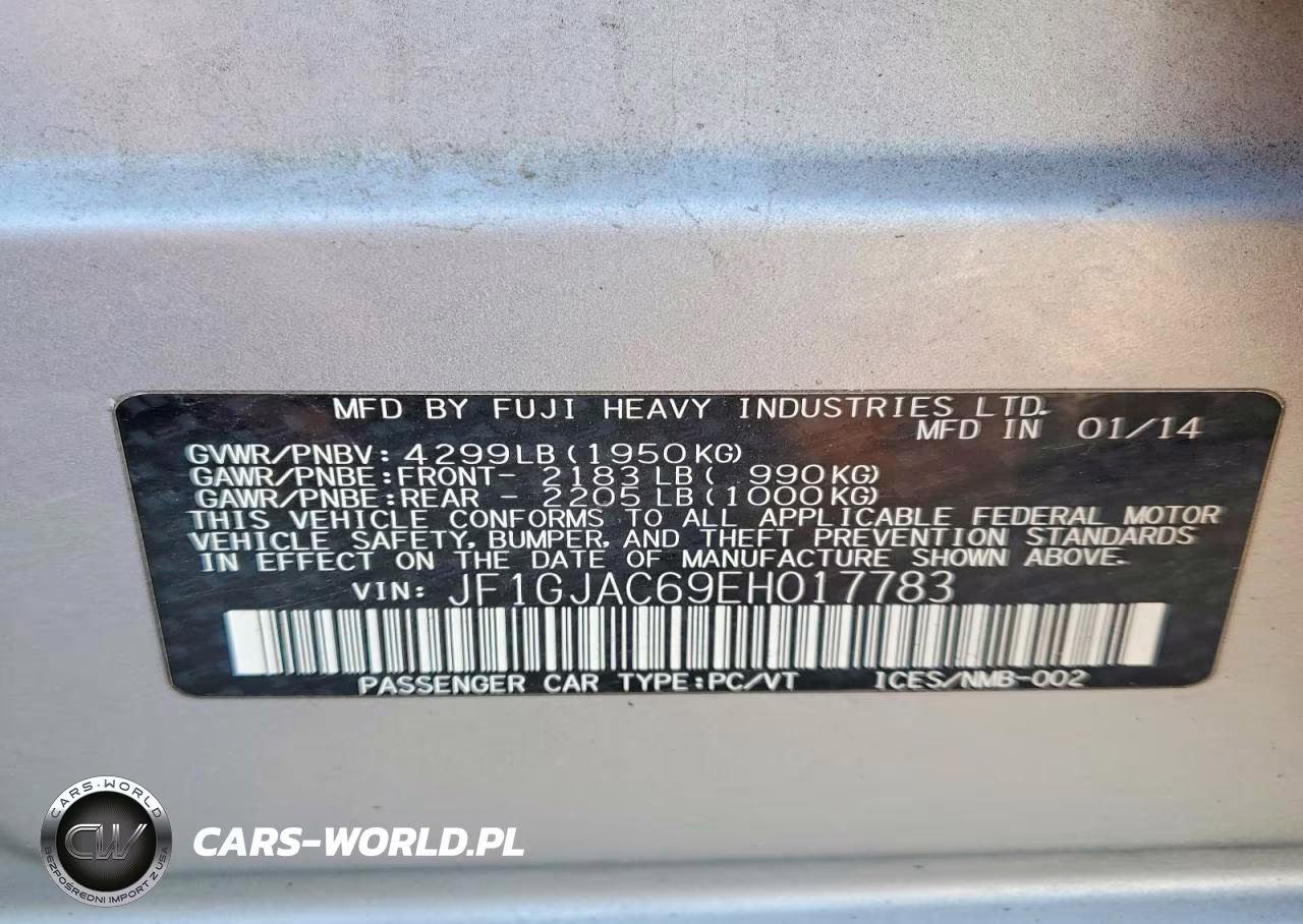 2014 Subaru Impreza Premium VIN:JF1GJAC69EH017783 - 12