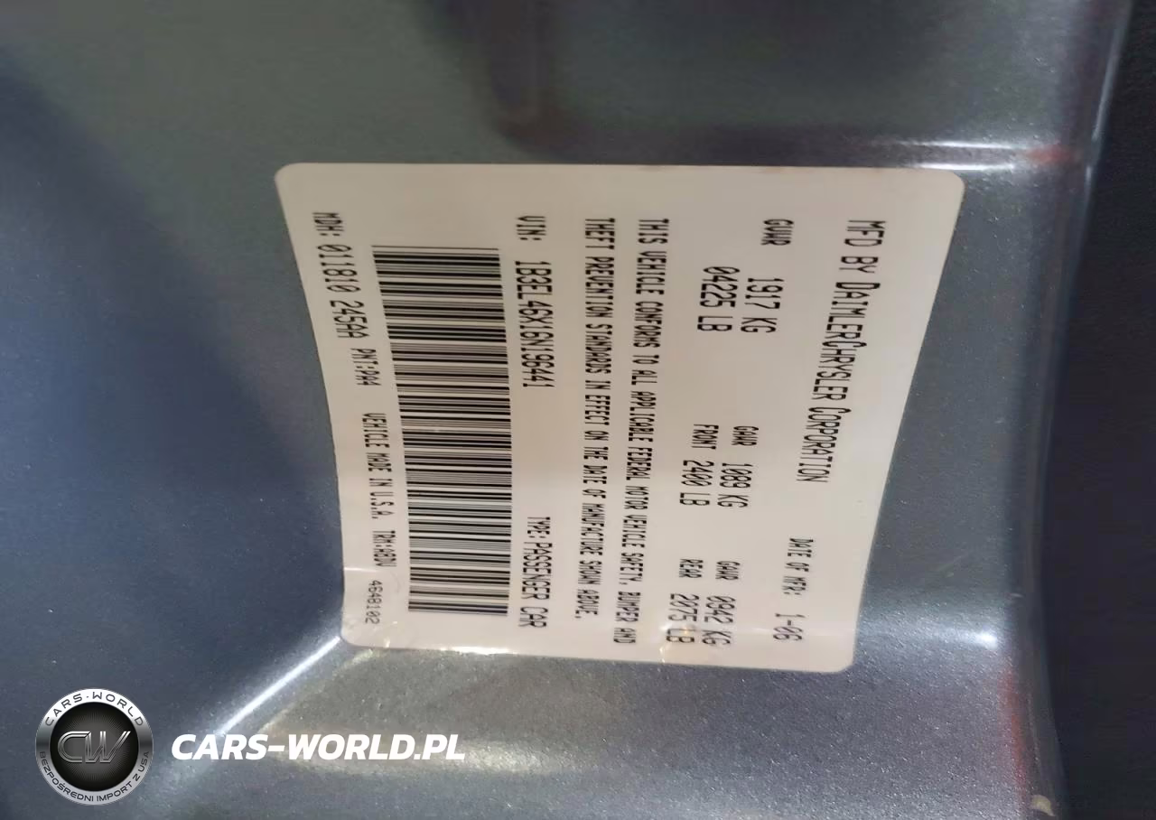 2006 Dodge Stratus Sxt VIN:1B3EL46X16N196441 - 13