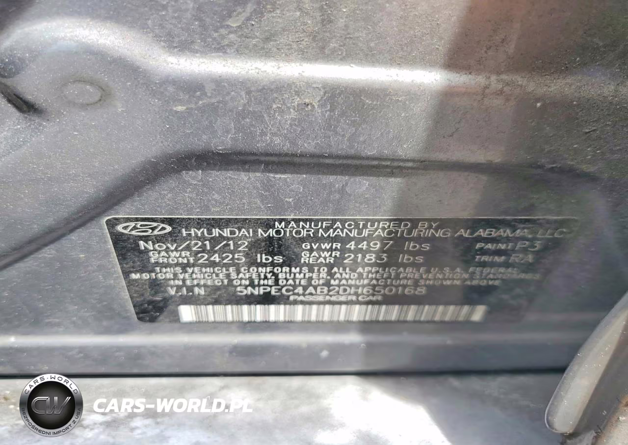 2013 Hyundai Sonata Limited 2.0T VIN:5NPEC4AB2DH650168 - 12