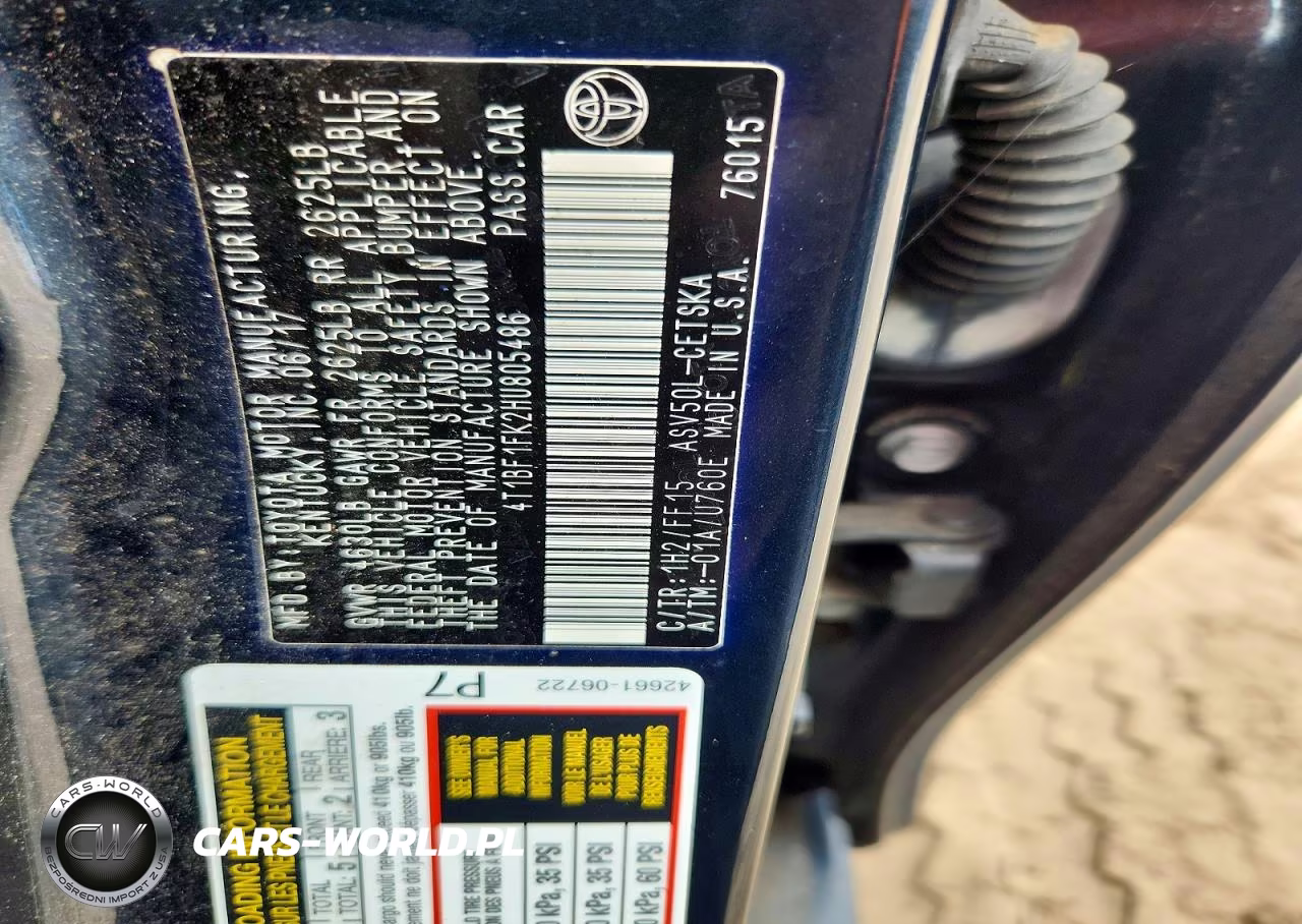 2017 Toyota Camry Se VIN:4T1BF1FK2HU805486 - 12