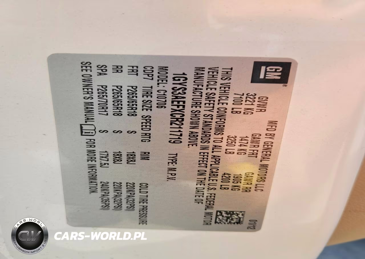 2012 Cadillac Escalade VIN:1GYS3AEFXCR211719 - 13