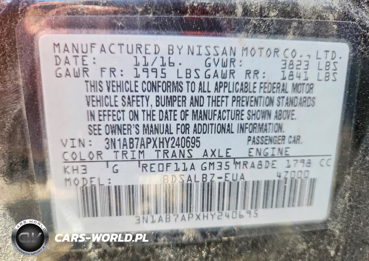 2017 Nissan Sentra S VIN:3N1AB7APXHY240695 - 12